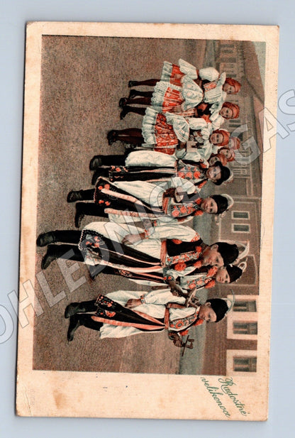 Pohlednice děti v krojích velikonoce 1930 (M25490)