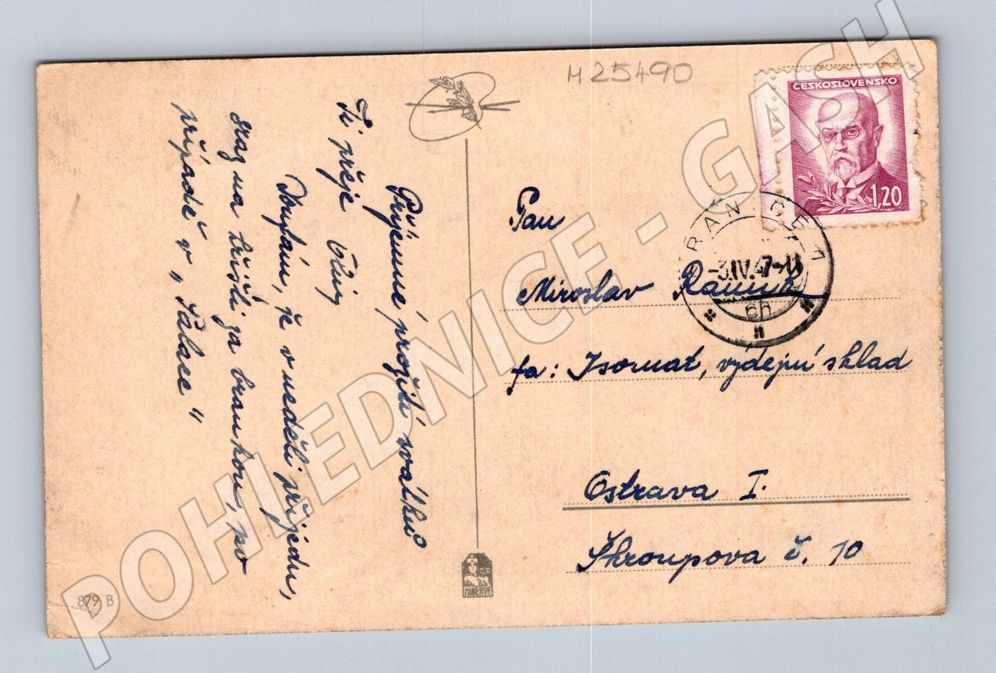 Pohlednice děti v krojích velikonoce 1930 (M25490)