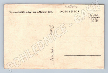 Pohlednice Novoroční přání s průvodem 1947 (M25494)