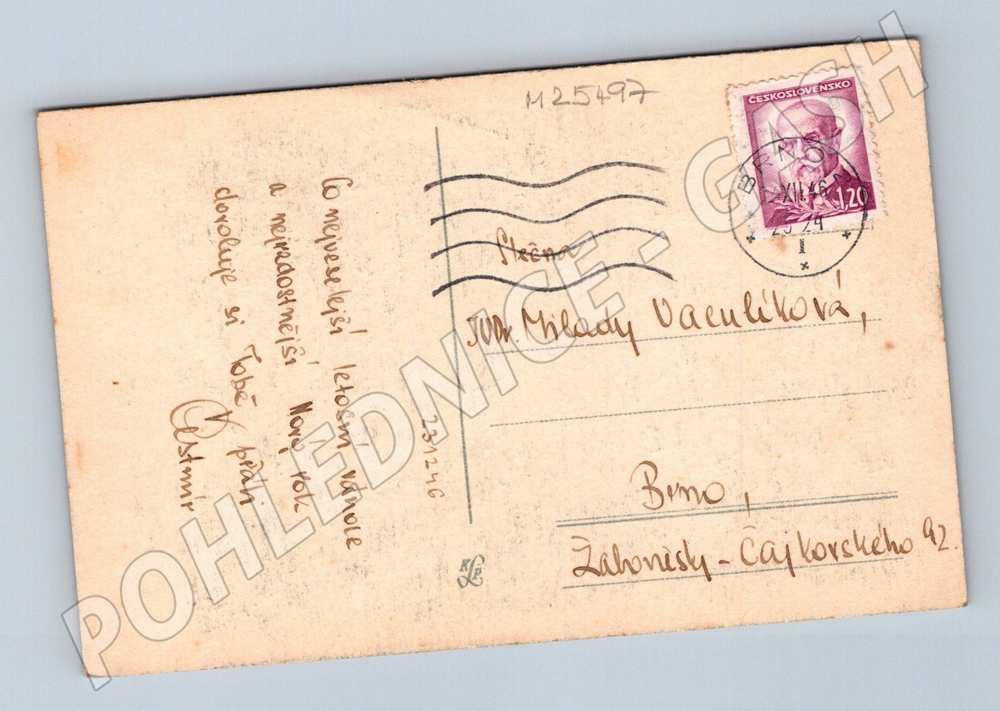 Pohlednice Vánoce motiv narození Ježíše 1941 (M25497)