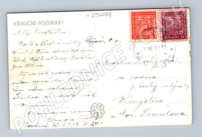 Pohlednice vánoční Madonna s dítětem a anděly 1919 (M25499)