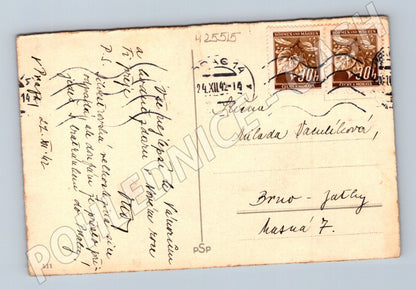 Pohlednice Zimní horská krajina 1942 (M25515)