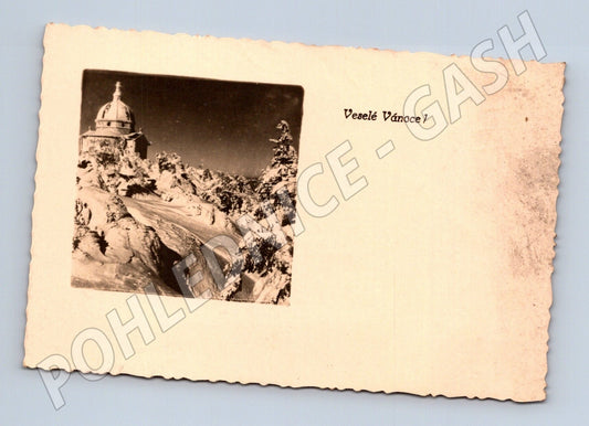 Pohlednice Vánoční zasněžená krajina 1942 (M25516)