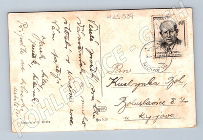 Pohlednice vánoční stromeček prskavka 1956 (M25539)