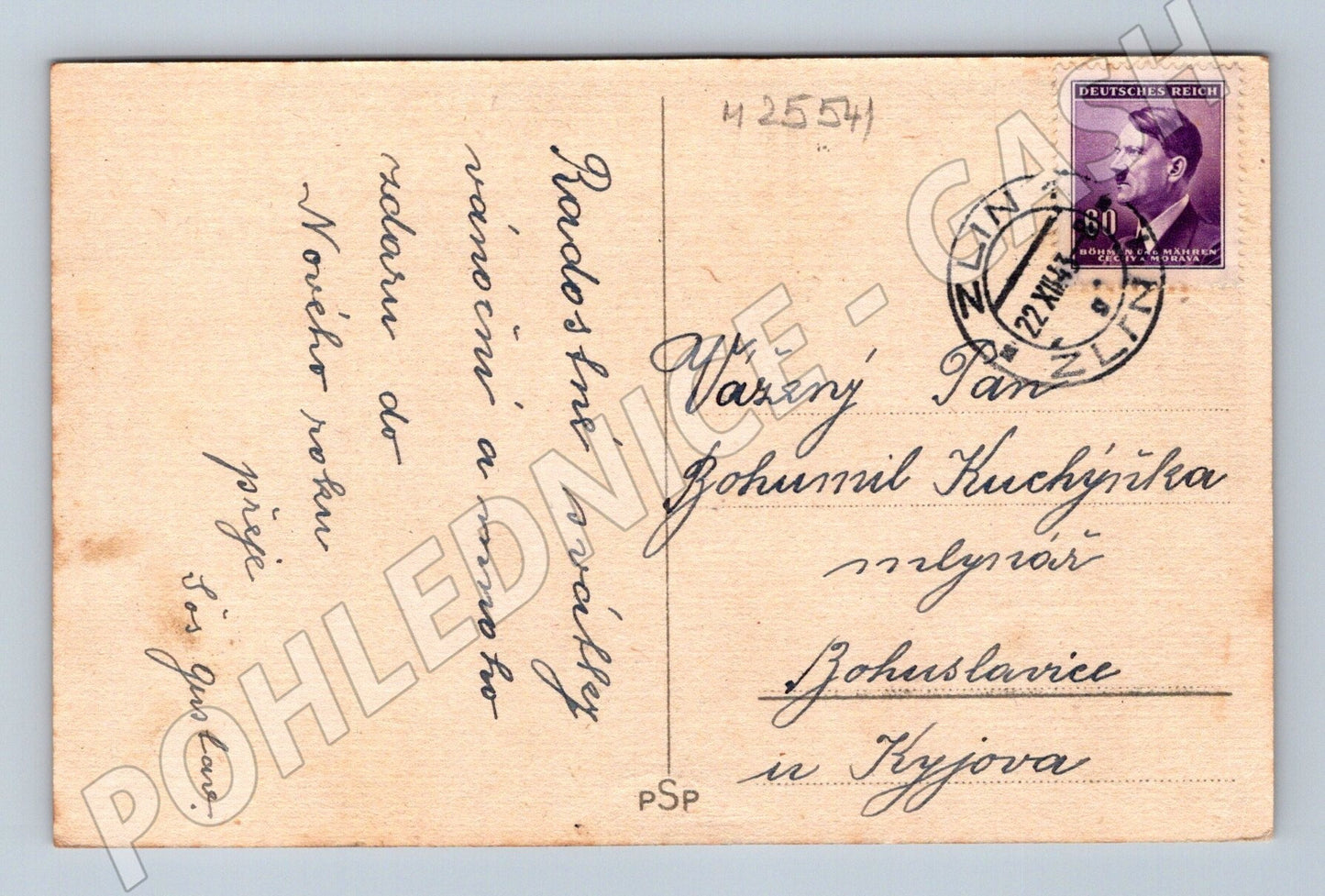 Pohlednice Německo lyžaři v horách 1944 (M25541)