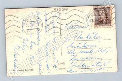 Pohlednice Kroměříž Vánoční pozdrav zimní les 1918 (M25548)