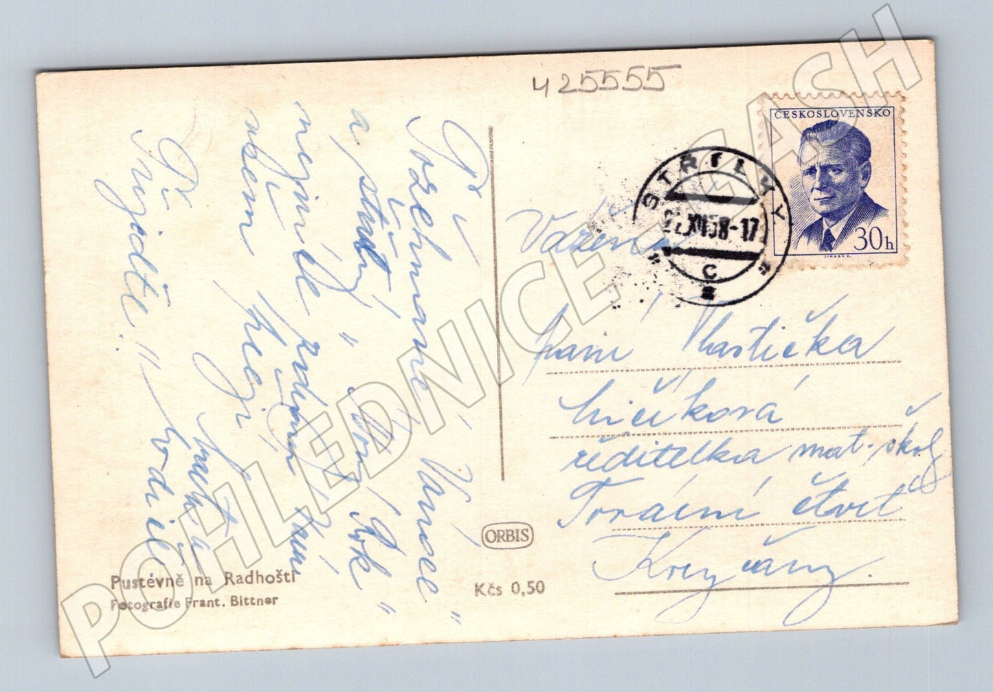 Pohlednice Pustevny na Radhošti Vánoce 1938 (M25555)