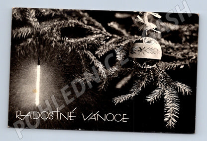 Pohlednice Vánoční motiv stromeček (M25568)