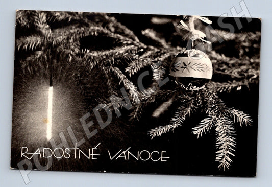 Pohlednice Vánoční motiv stromeček (M25568)