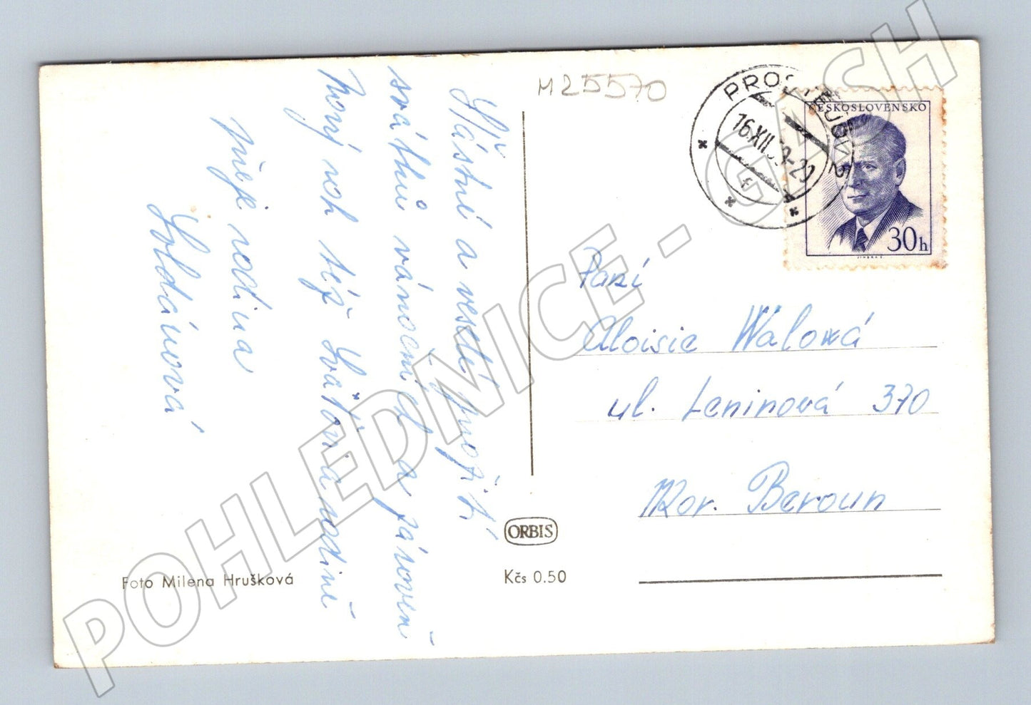 Pohlednice Radostné vánoce kniha ovoce 1937 (M25570)