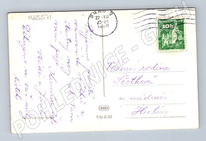 Pohlednice Novoroční motiv sněhuláků 1960 (M25571)