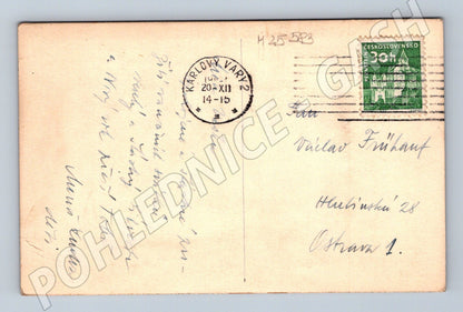 Pohlednice Karlovy Vary abstraktní motiv 1920s (M25583)