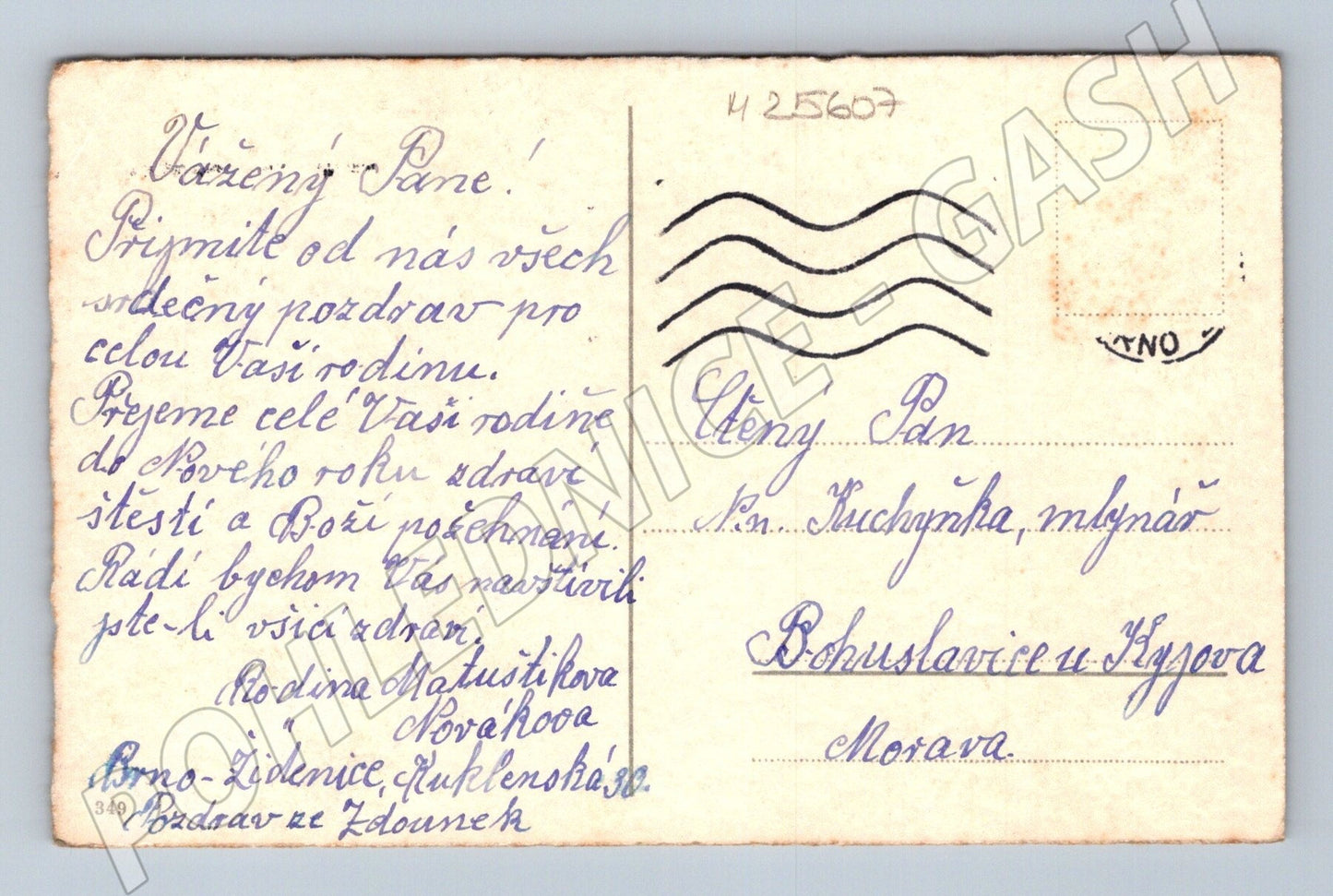 Pohlednice Nový rok zimní krajina (M25607)