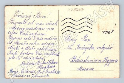 Pohlednice Nový rok zimní krajina (M25607)