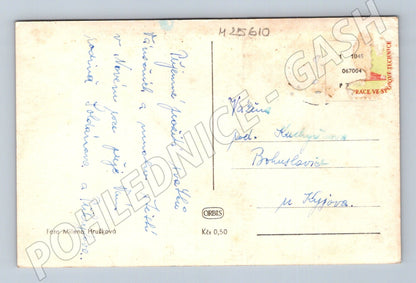 Pohlednice Vánoční motiv kniha košík 1945 (M25610)