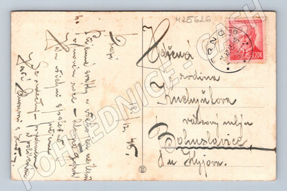 Pohlednice Vánoční svícen a ozdoby 1946 (M25626)