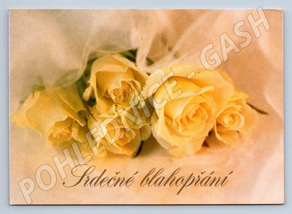 Yellow rose greeting card (M2564)