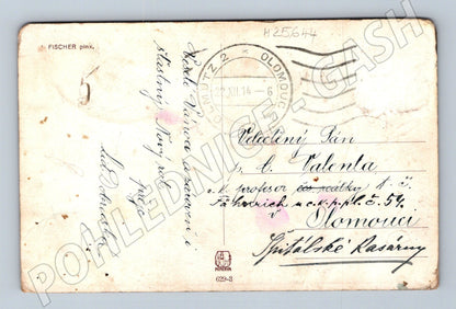 Pohlednice Olomouc zimní krajina D.Mold 1914 (M25644)