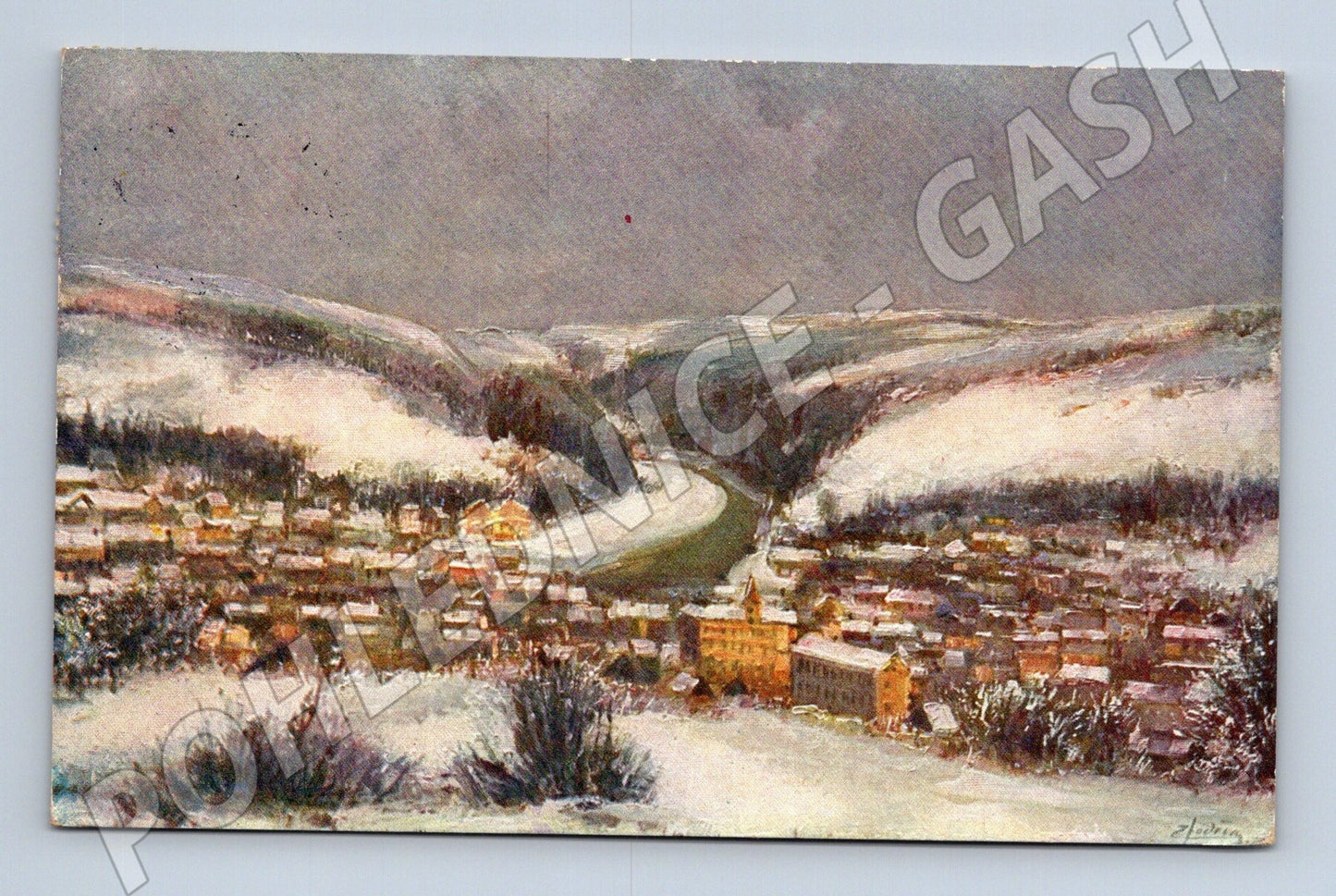 Pohlednice Veletiny zimní krajina 1939 (M25645)