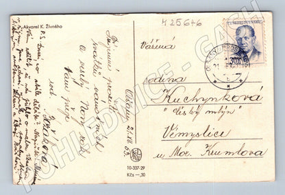 Pohlednice zimní krajina Radostné Vánoce 1933 (M25646)