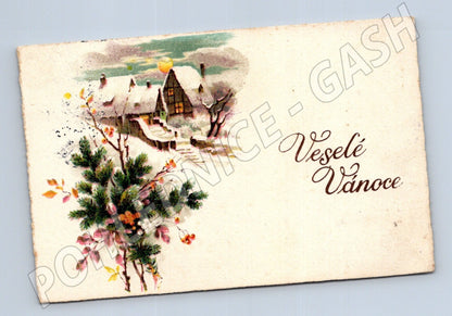 Pohlednice vánoční motiv Veselé Vánoce (M25662)