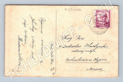 Pohlednice Novoroční zimní krajina 1946 (M25666)