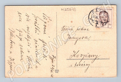 Pohlednice vánoční motiv děti muzikanti 1940 (M25673)