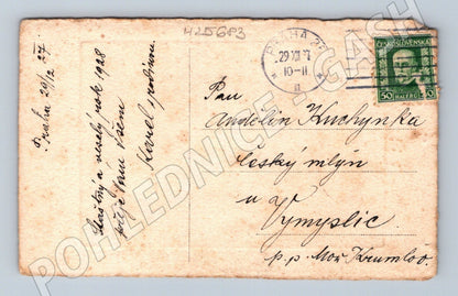 Pohlednice Novoroční zimní krajina 1927 (M25683)