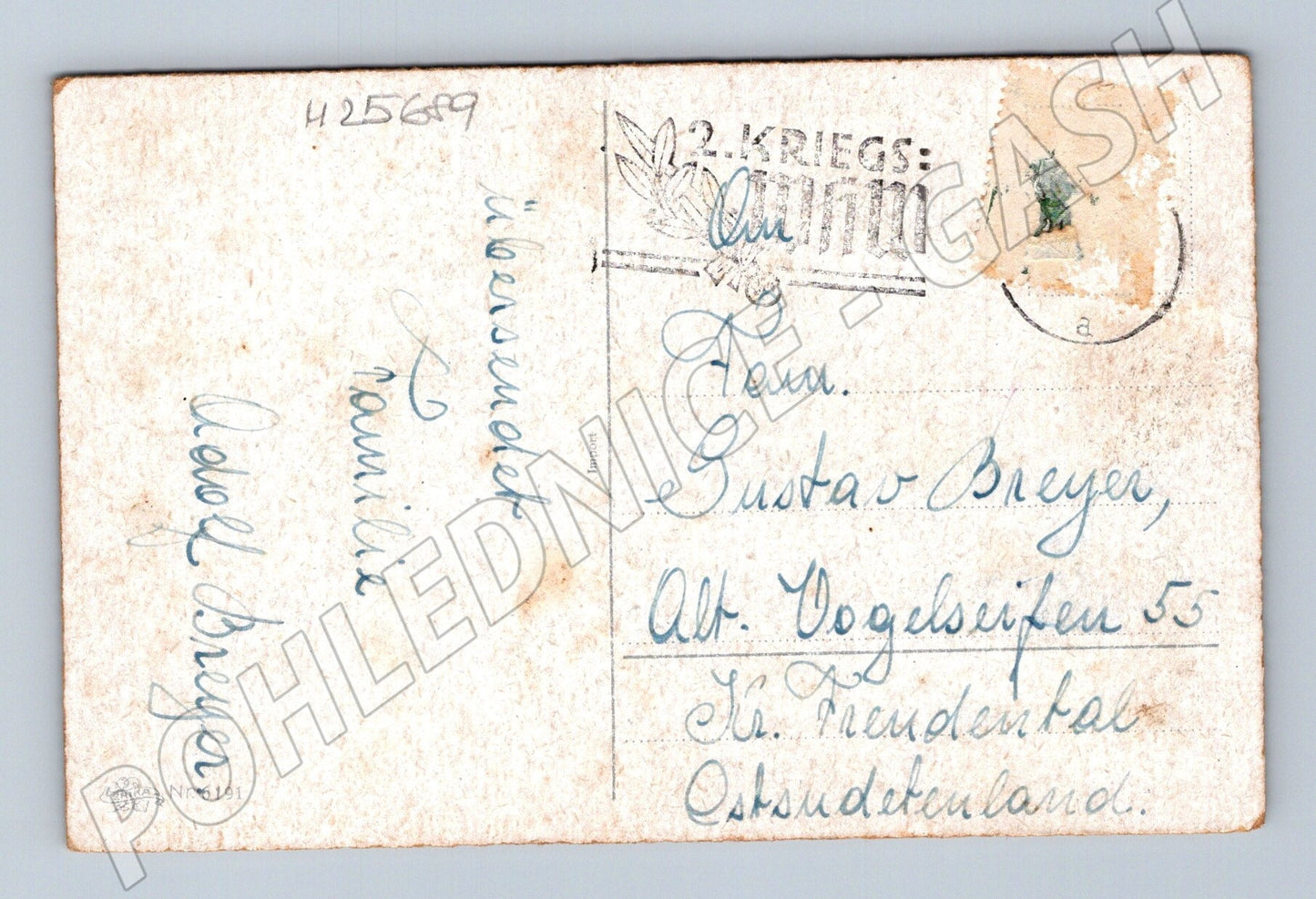 Pohlednice Německo vánoční zimní mlýn 194X (M25689)