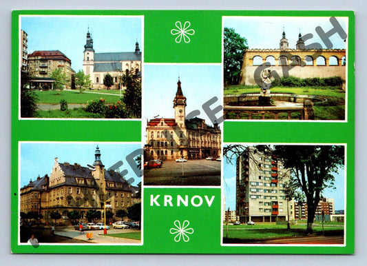 Pohlednice Krnov – více pohledů, ČSSR, použitá (M257)