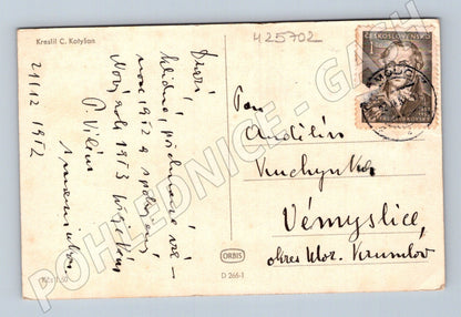 Pohlednice Vánoční koně v zimní krajině (M25702)