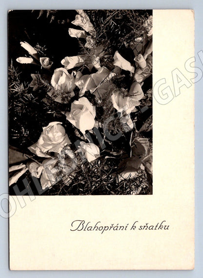 Postcard flowers Holiday greetings (M2571)