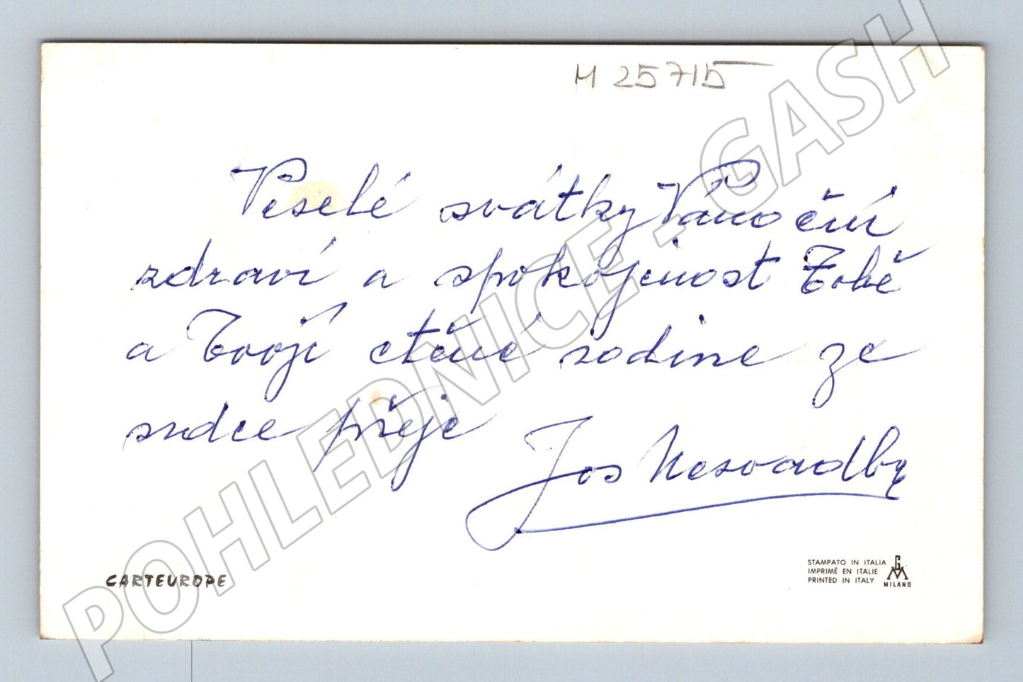 Pohlednice Itálie Santa Claus v letadle Veselé Vánoce (M25715)