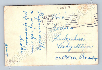 Pohlednice Betlém Vánoce 1949 (M25719)