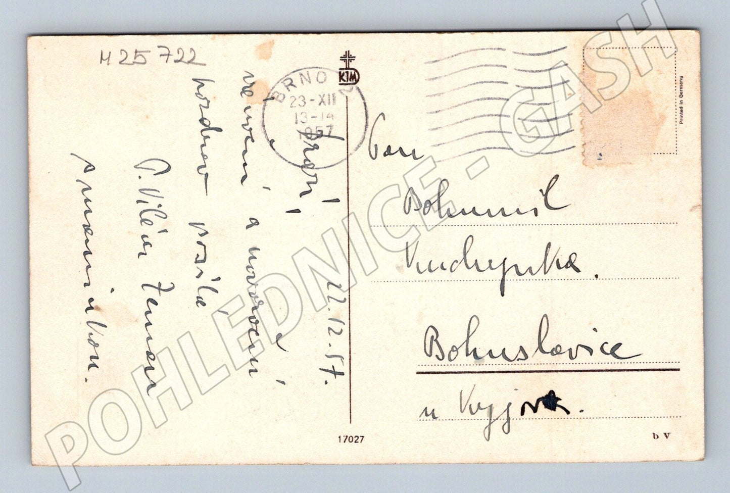 Pohlednice náboženský motiv Ježíš a děti 1957 (M25722)