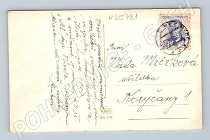 Pohlednice vánoční/novoroční motiv zimní scéna (M25731)