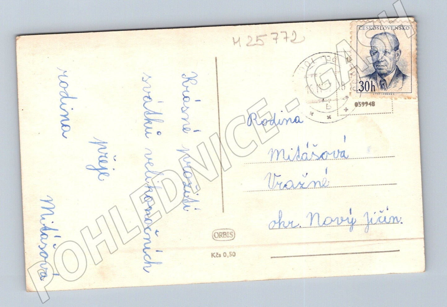 Pohlednice velikonoční 1958 (M25772)