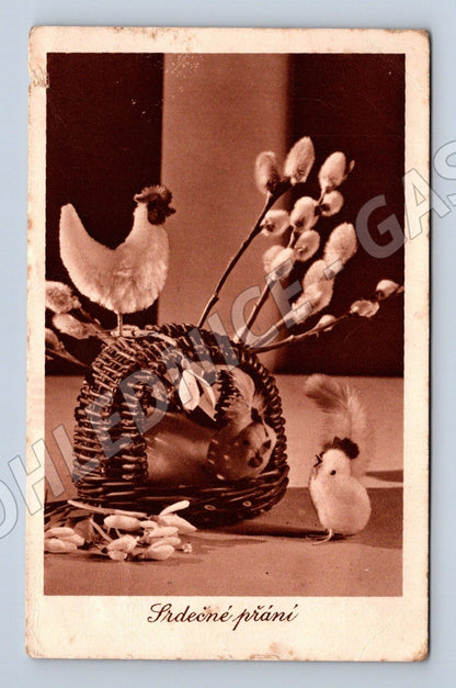 Pohlednice velikonoční motiv Chropyně 1936 (M25781)