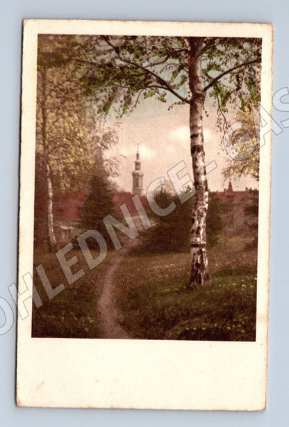 Pohlednice Německo krajina s věží c. 1940 (M25782)