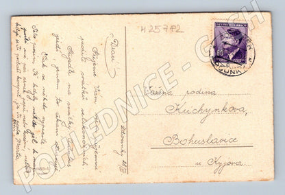 Pohlednice Německo krajina s věží c. 1940 (M25782)