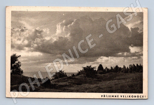 Pohlednice krajina Velikonoce Vsetín  1941 (M25785)