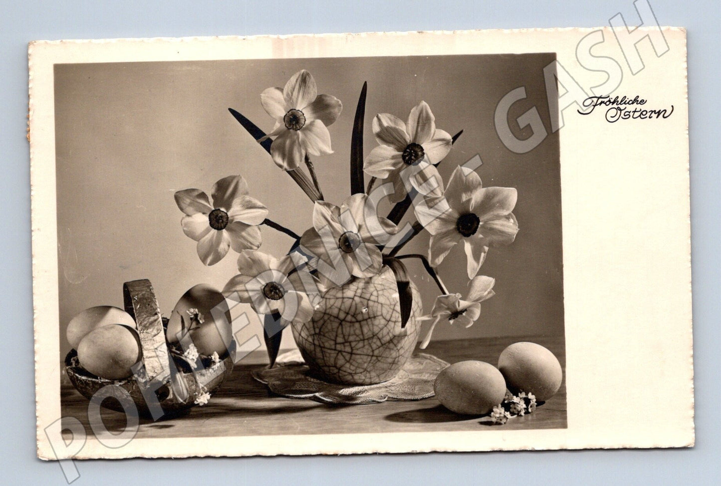 Pohlednice Velikonoční motiv narcisy 1940 (M25788)
