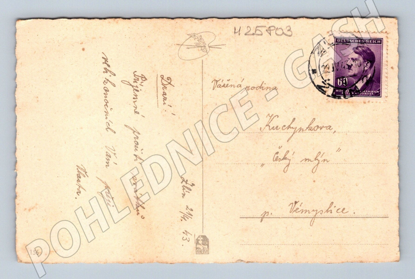 Pohlednice Německo Velikonoce Kristus kříž 1943 (M25803)