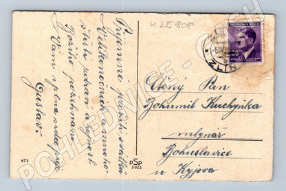 Pohlednice venkovská scéna ovce 1941 (M25808)