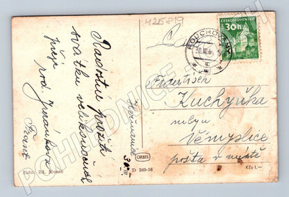 Pohlednice Velikonoce děti nápis Za mír 1949 (M25819)