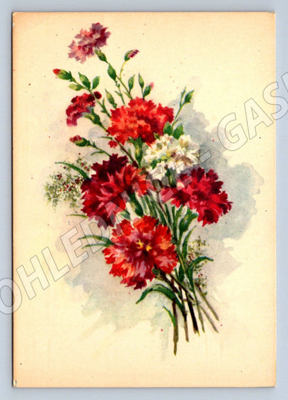 Postcard P. Pavlov carnations (M2582)