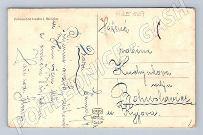 Pohlednice Velikonoční chlapci v koruně stromu (M25829)