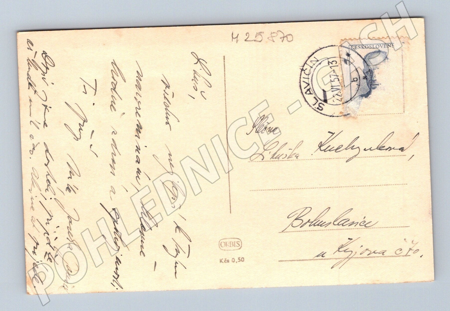Pohlednice Srdečné přání konvalinky 1957 (M25870)