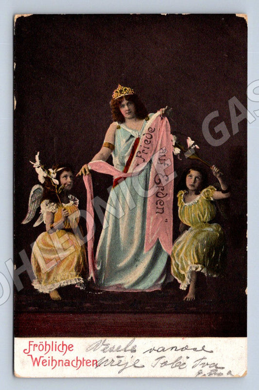 Postcard Christmas greetings in German (M2591)