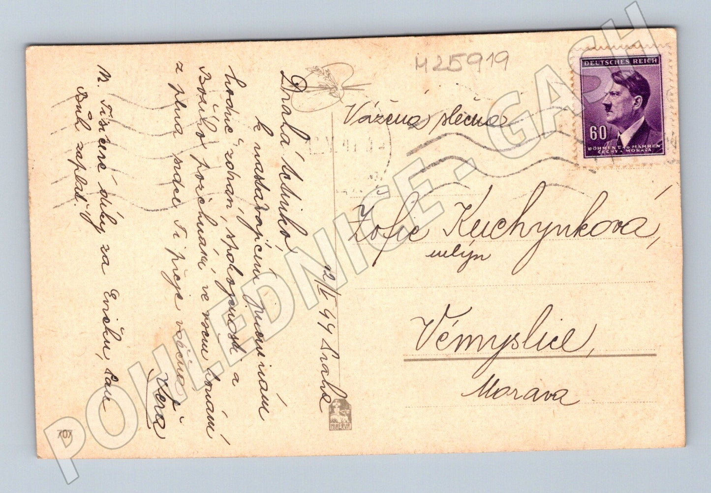 Pohlednice Orchidej Německo 1941 (M25919)